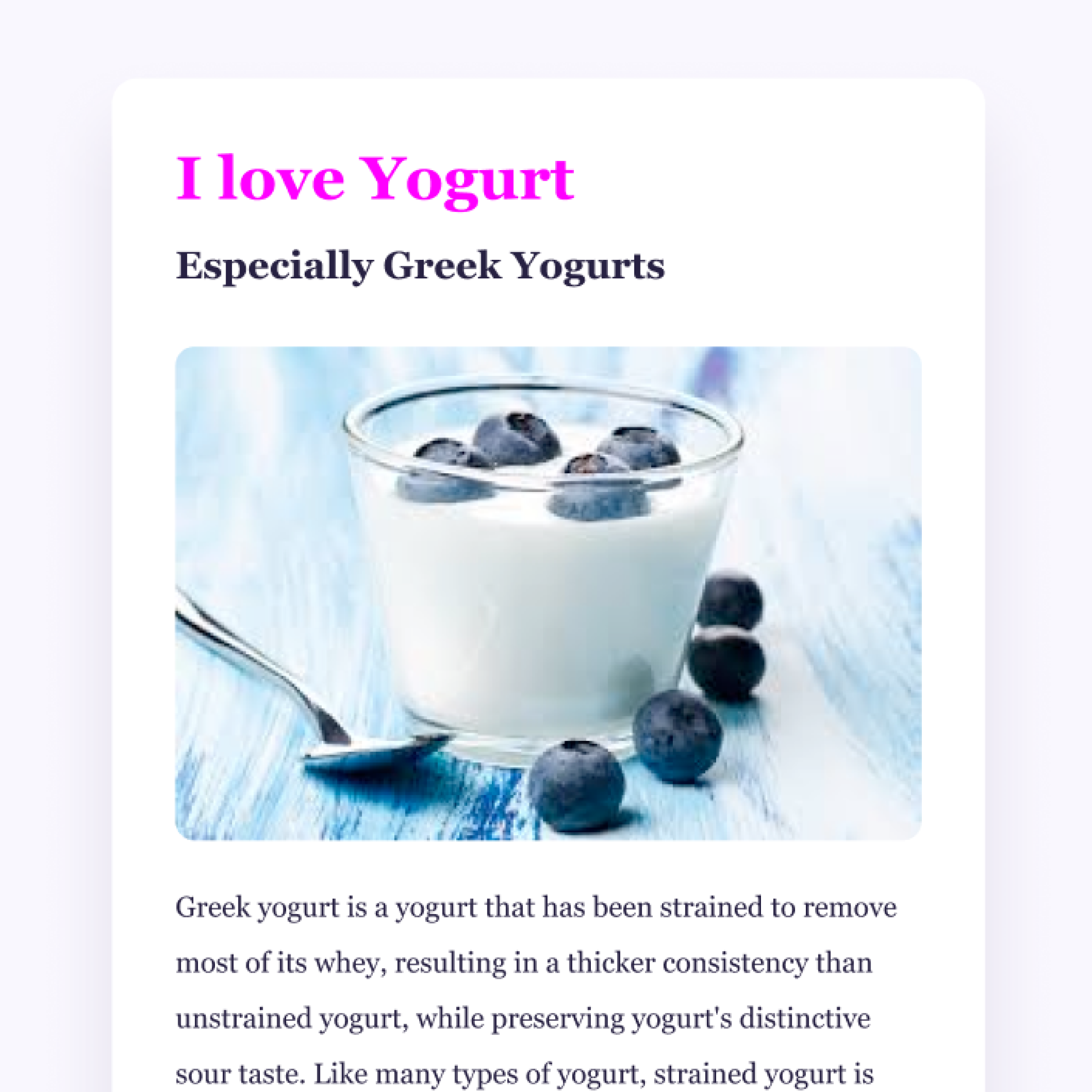 Yougurt app